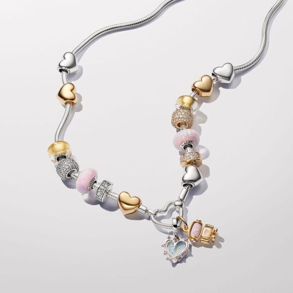 Pandora Golden Mini Murano Glass Charm - Picture 5 of 8